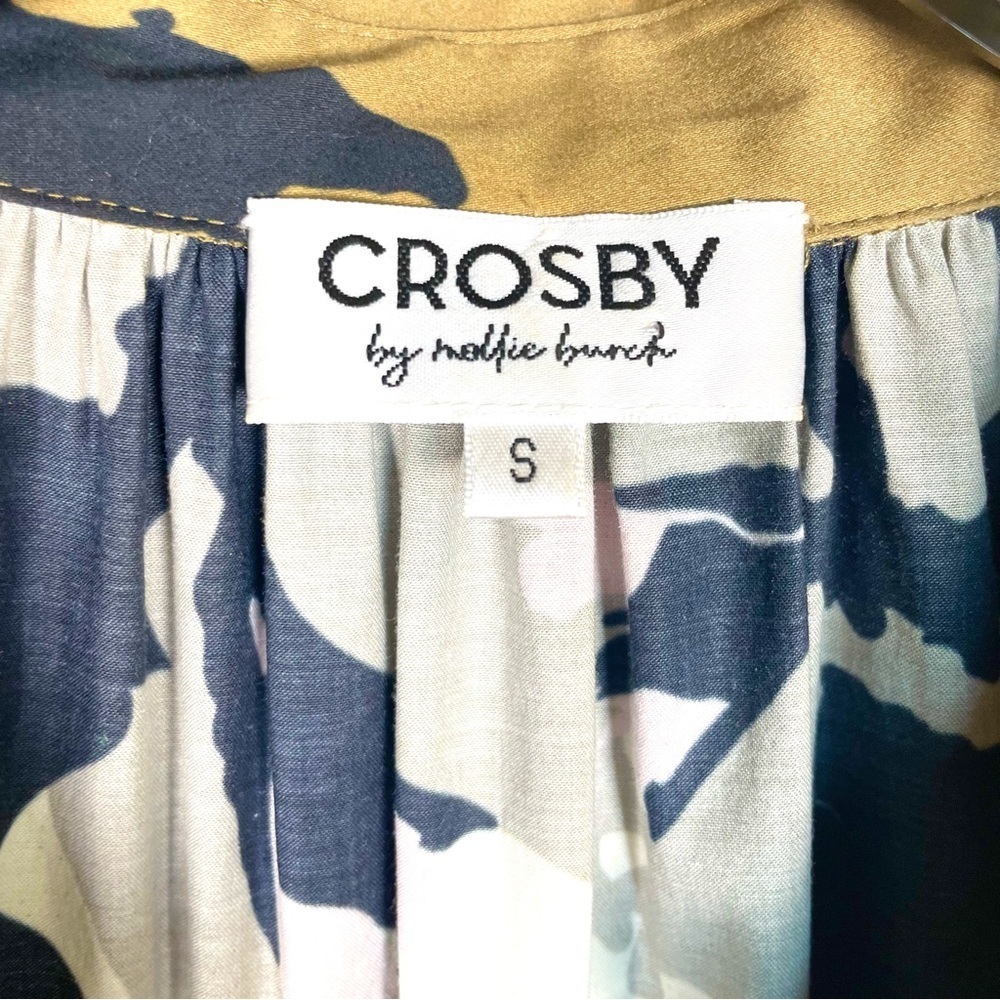 CROSBY by Mollie Burch Whit Undone Abstract Midi Shirtdress S - Picture 8 of 8